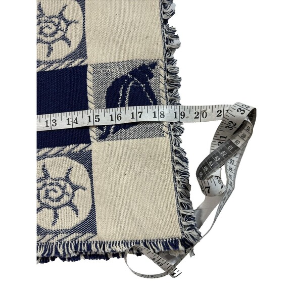 Classic Collection Blue and White Nautical Placemats Set of 6 Fabric Place Mats - Picture 8 of 10